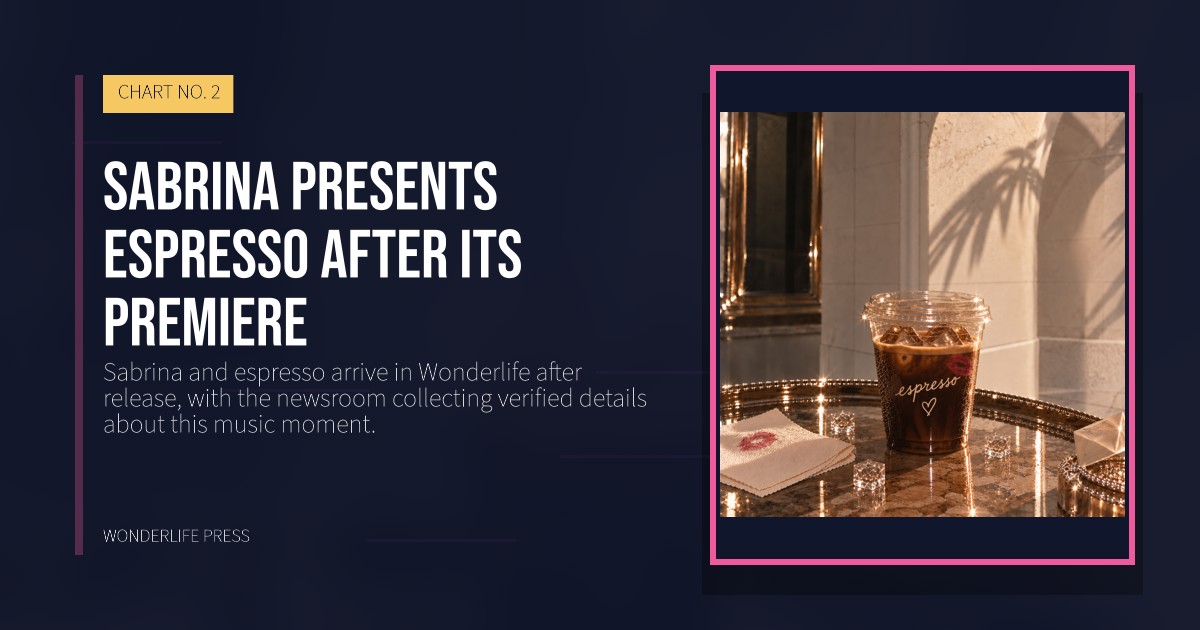 Wonderlife Press: Sabrina presents espresso after its premiere. release artwork. CHART NO. 2.