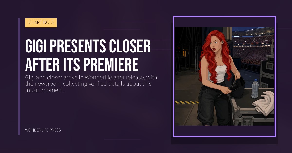 Wonderlife Press: Gigi presents closer after its premiere. release artwork. CHART NO. 5.