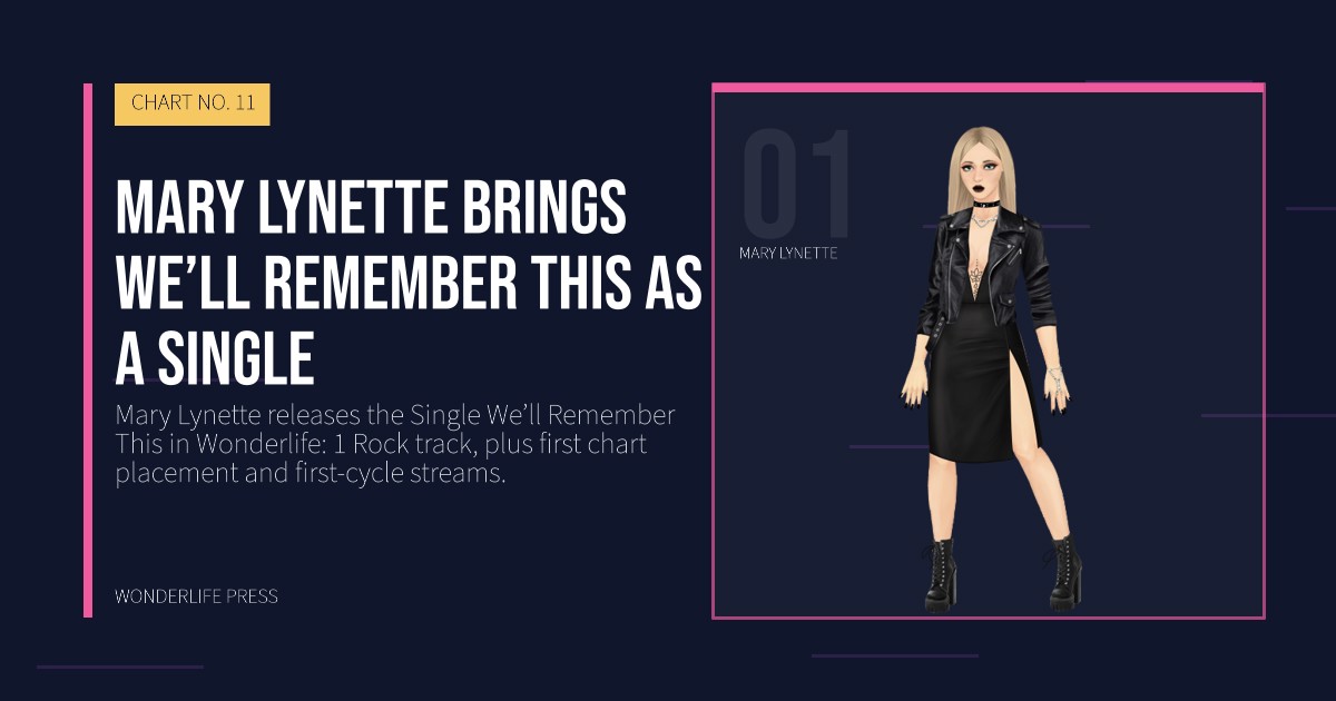 Wonderlife Press: Mary Lynette brings We’ll Remember This as a single. artist portrait. CHART NO. 11.