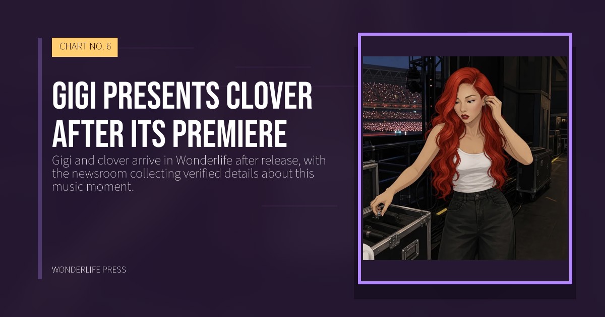 Wonderlife Press: Gigi presents clover after its premiere. release artwork. CHART NO. 6.