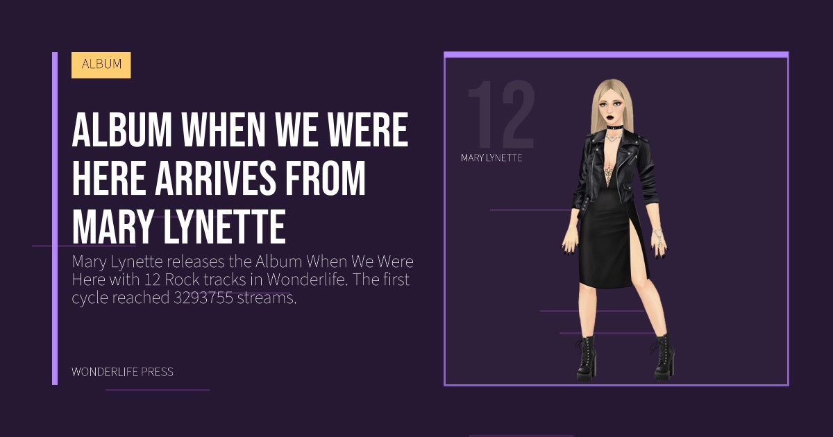 Wonderlife Press: Album When We Were Here arrives from Mary Lynette. artist portrait. ALBUM.