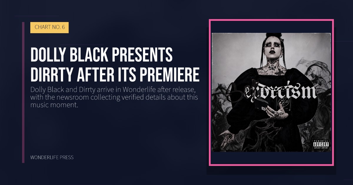 Wonderlife Press: Dolly Black presents Dirrty after its premiere. release artwork. CHART NO. 6.