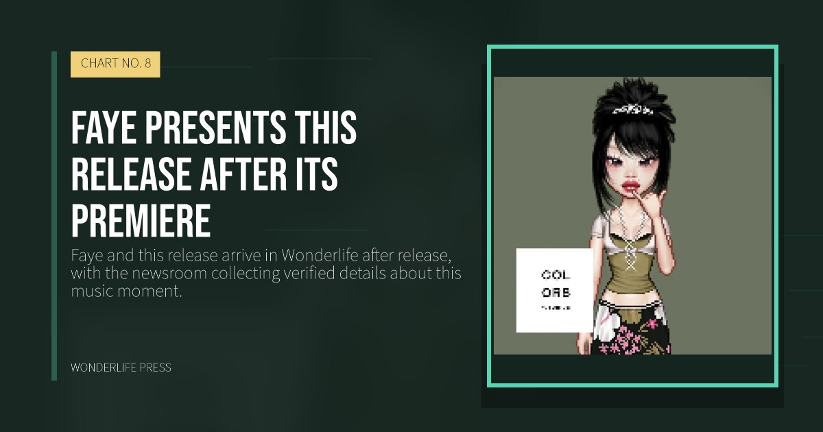 Wonderlife Press: Faye presents this release after its premiere. release artwork. CHART NO. 8.