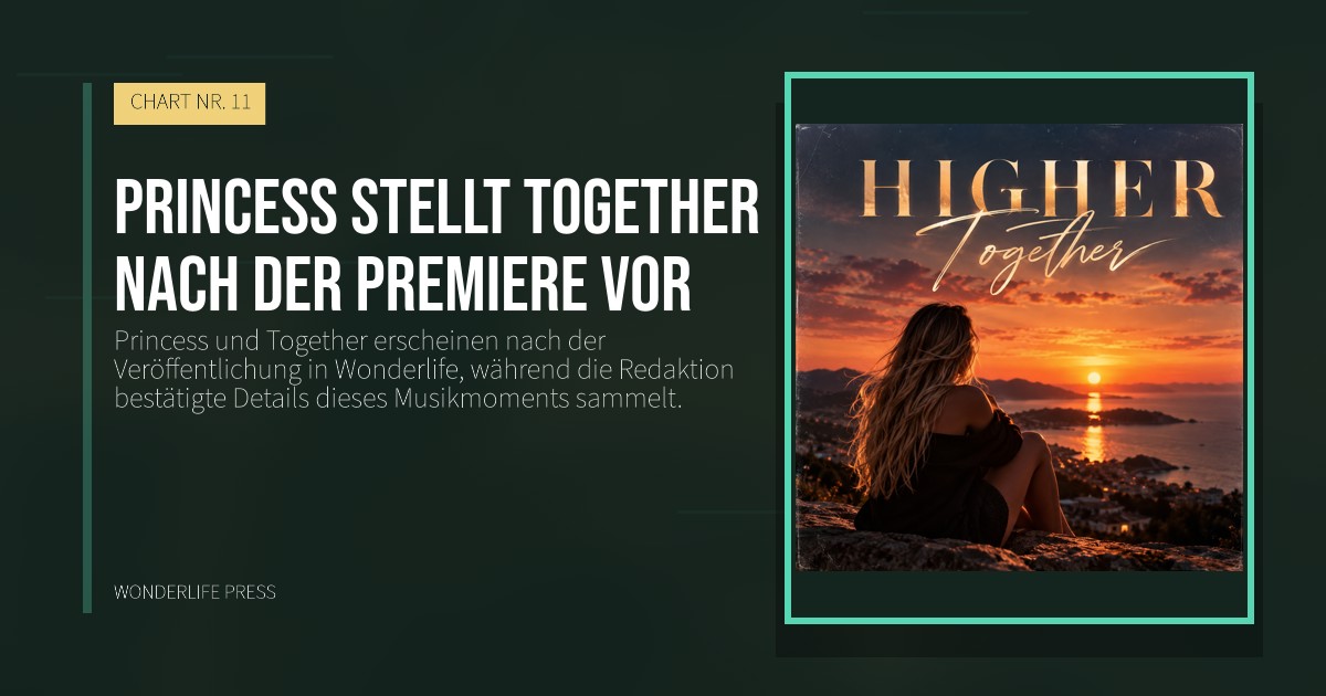 Wonderlife Press: Princess stellt Together nach der Premiere vor. Veröffentlichungscover. CHART NR. 11.