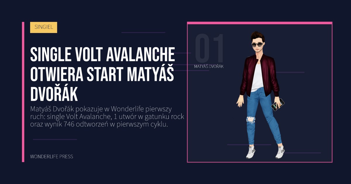 Wonderlife Press: Single Volt Avalanche otwiera start Matyáš Dvořák. portret artystów. SINGIEL.