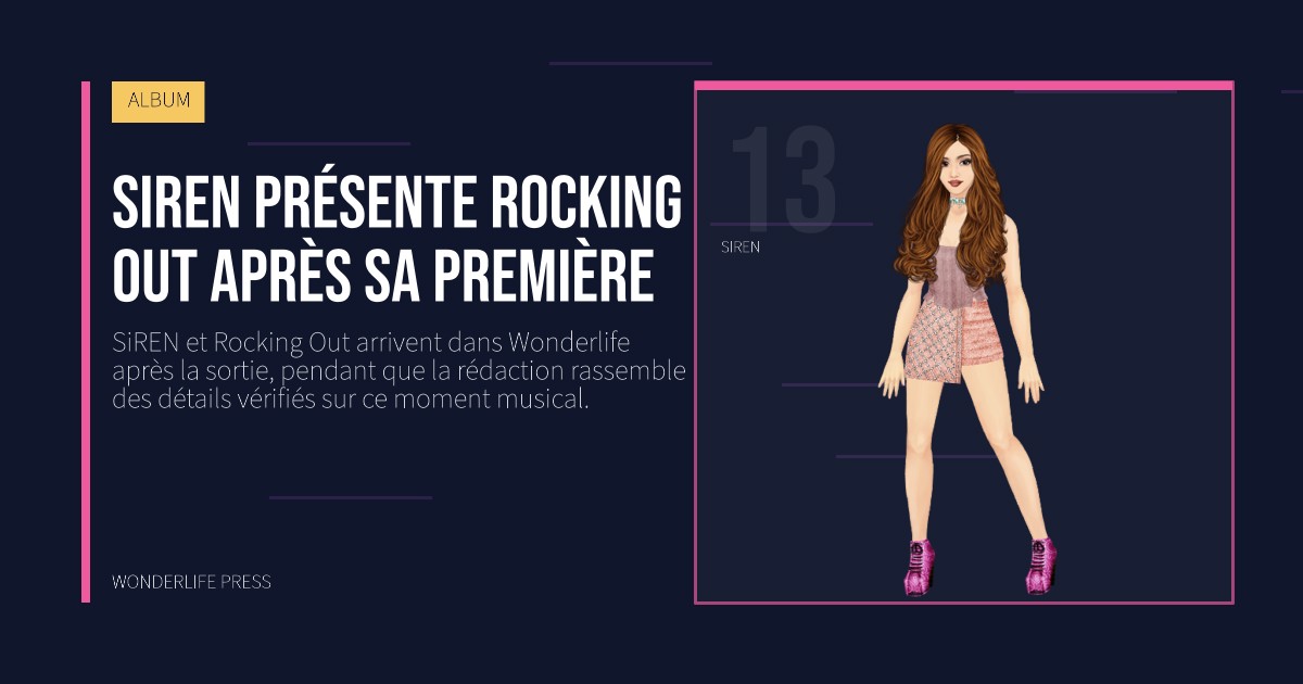 Wonderlife Press: SiREN présente Rocking Out après sa première. portrait des artistes. ALBUM.