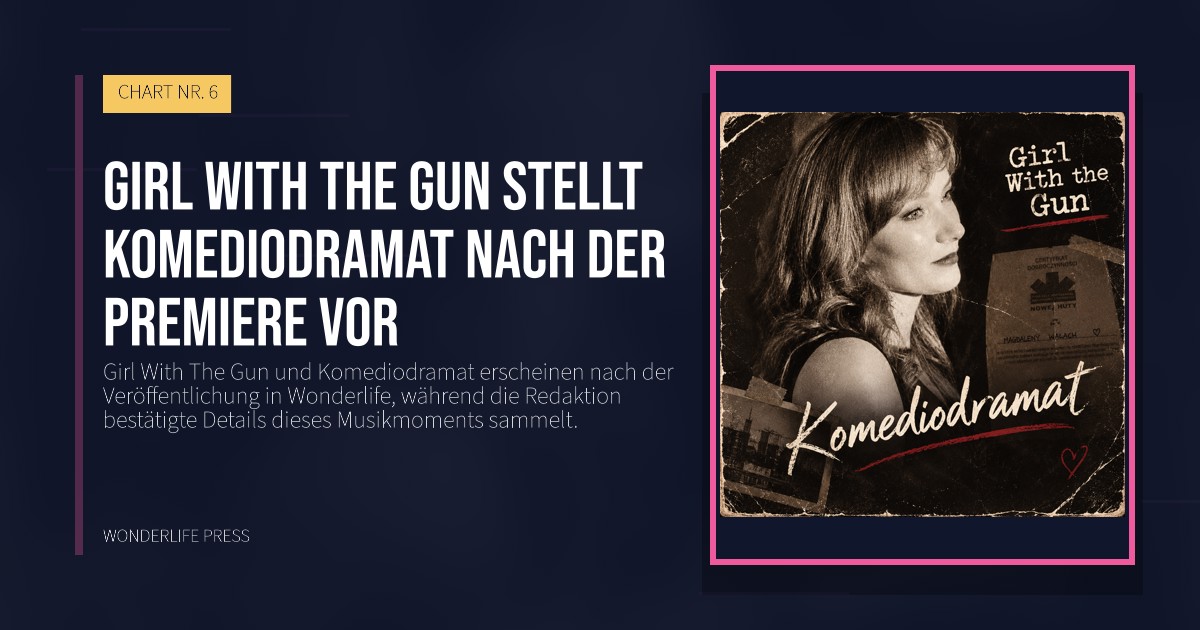 Wonderlife Press: Girl With The Gun stellt Komediodramat nach der Premiere vor. Veröffentlichungscover. CHART NR. 6.