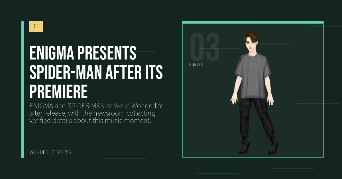 Wonderlife Press: ENIGMA presents SPIDER-MAN after its premiere. artist portrait. EP.