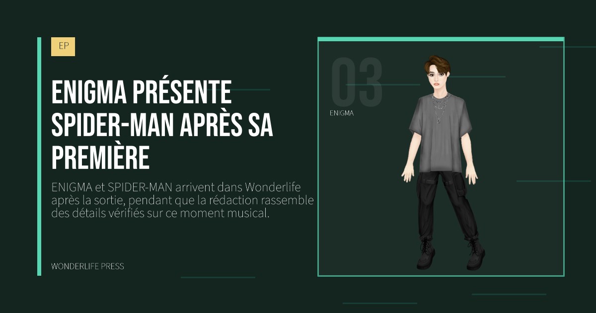 Wonderlife Press: ENIGMA présente SPIDER-MAN après sa première. portrait des artistes. EP.