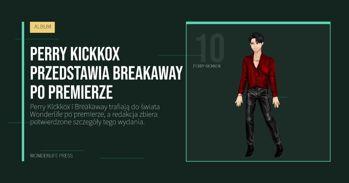 Wonderlife Press: Perry Kickkox przedstawia Breakaway po premierze. portret artystów. ALBUM.