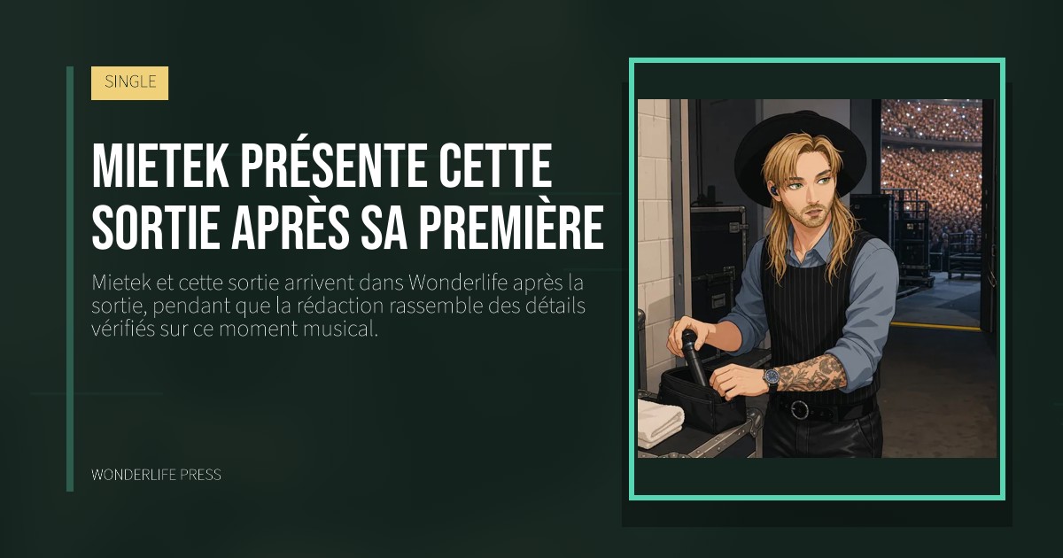 Wonderlife Press: Mietek présente cette sortie après sa première. pochette de la sortie. SINGLE.