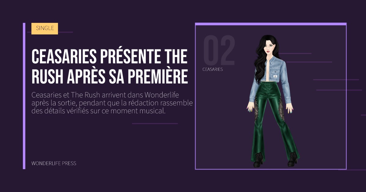 Wonderlife Press: Ceasaries présente The Rush après sa première. portrait des artistes. SINGLE.