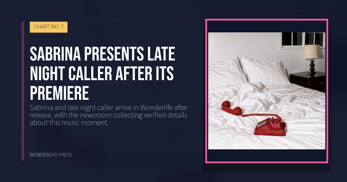 Wonderlife Press: Sabrina presents late night caller after its premiere. release artwork. CHART NO. 7.