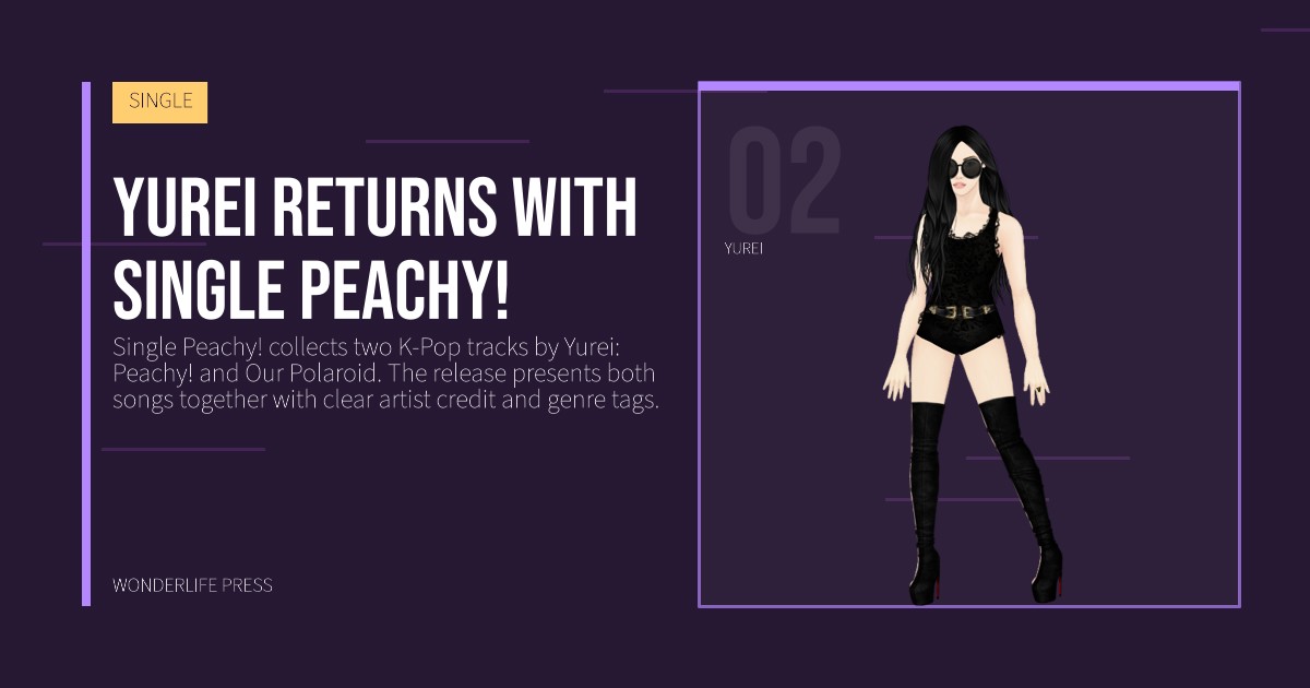 Wonderlife Press: Yurei returns with Single Peachy!. artist portrait. SINGLE.