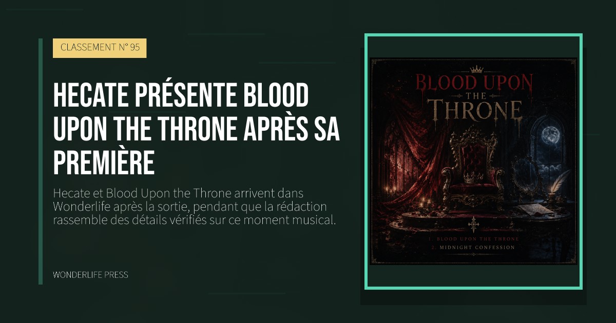 Wonderlife Press: Hecate présente Blood Upon the Throne après sa première. pochette de la sortie. CLASSEMENT N° 95.