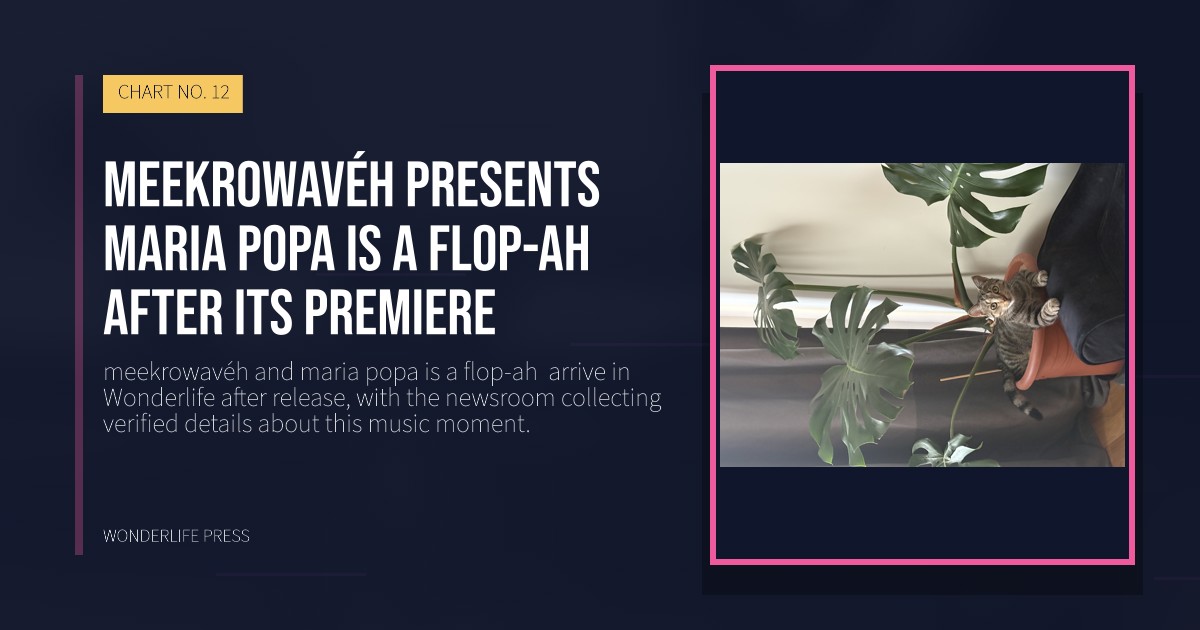 Wonderlife Press: meekrowavéh presents maria popa is a flop-ah after its premiere. release artwork. CHART NO. 12.