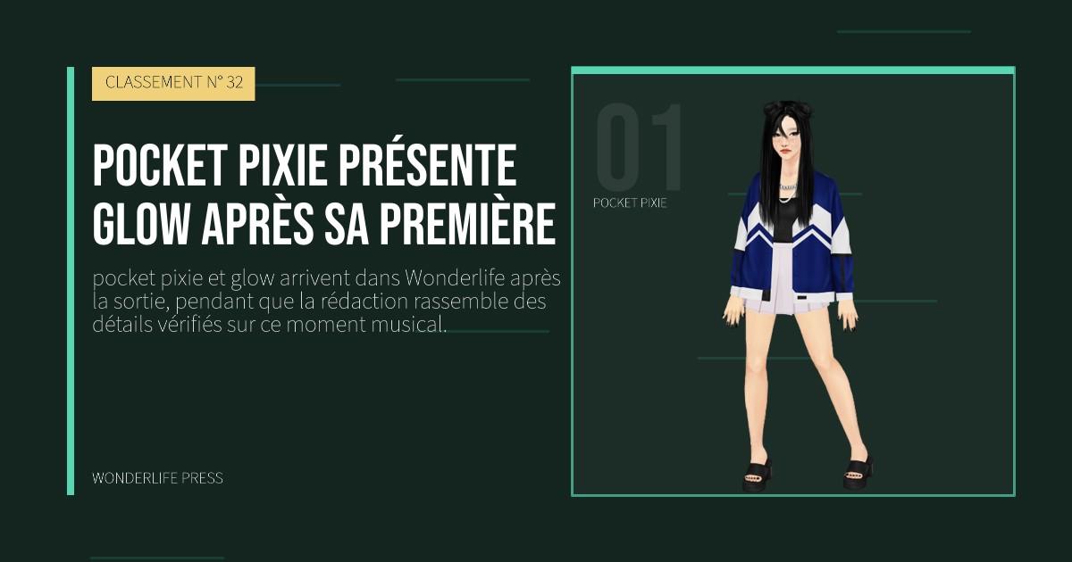 Wonderlife Press: pocket pixie présente glow après sa première. portrait des artistes. CLASSEMENT N° 32.