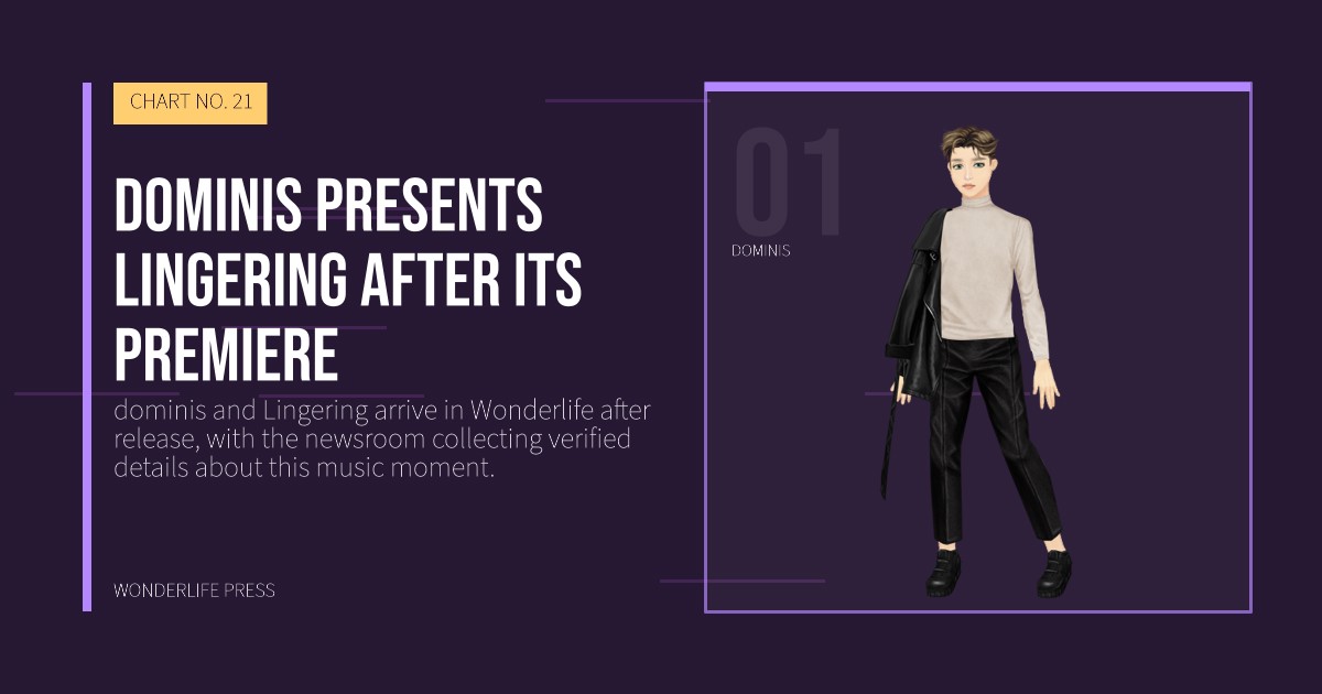 Wonderlife Press: dominis presents Lingering after its premiere. artist portrait. CHART NO. 21.