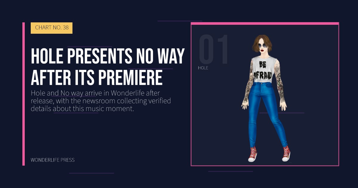 Wonderlife Press: Hole presents No way after its premiere. artist portrait. CHART NO. 38.