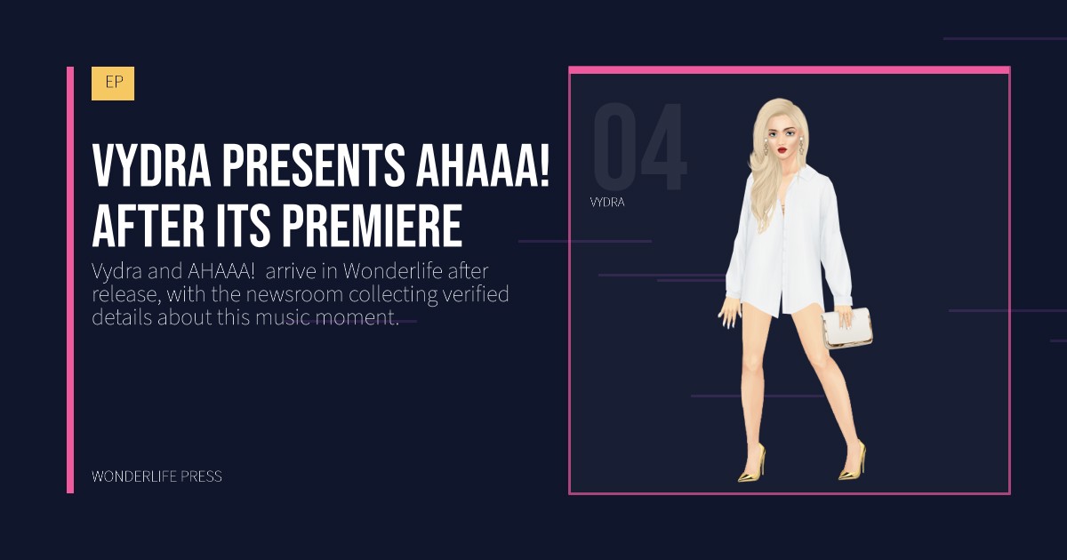 Wonderlife Press: Vydra presents AHAAA!  after its premiere. artist portrait. EP.