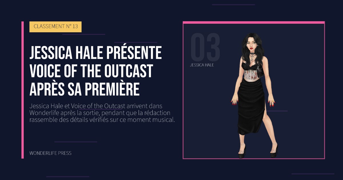 Wonderlife Press: Jessica Hale présente Voice of the Outcast après sa première. portrait des artistes. CLASSEMENT N° 13.