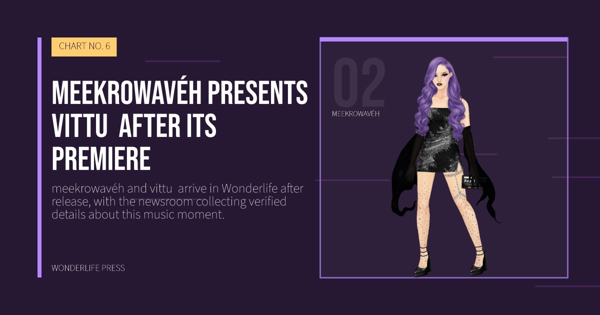Wonderlife Press: meekrowavéh presents vittu after its premiere. artist portrait. CHART NO. 6.