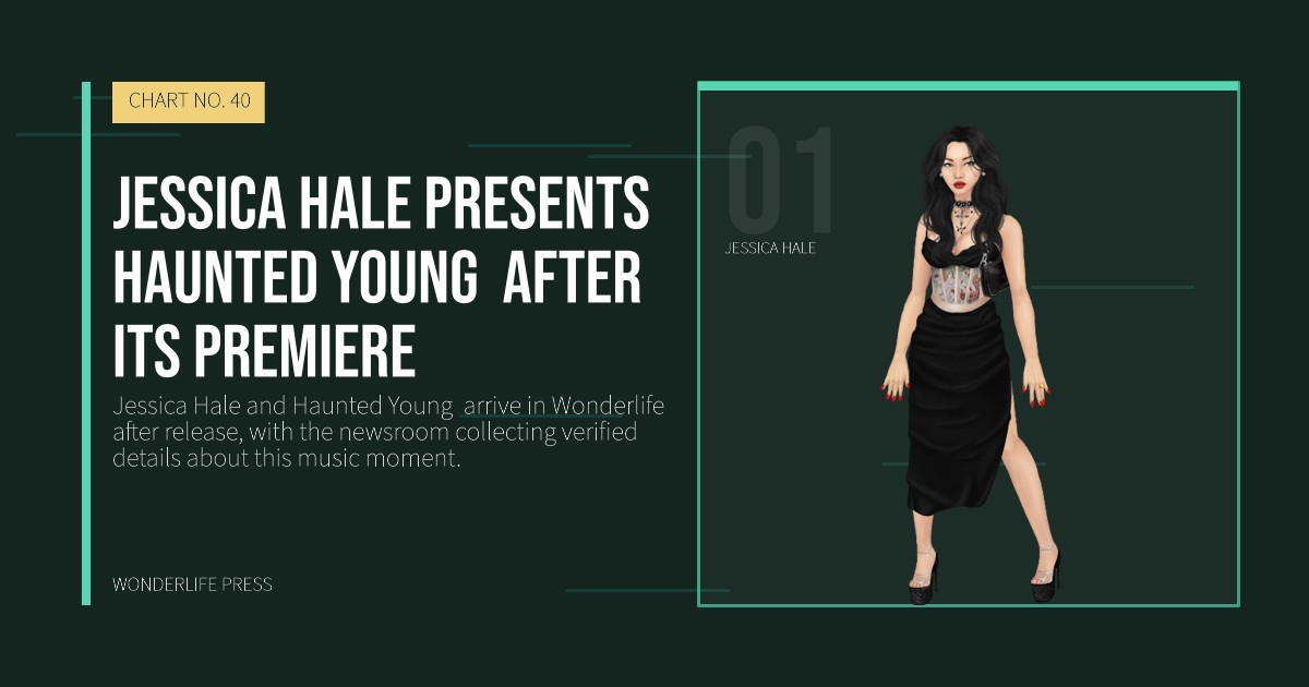 Wonderlife Press: Jessica Hale presents Haunted Young after its premiere. artist portrait. CHART NO. 40.