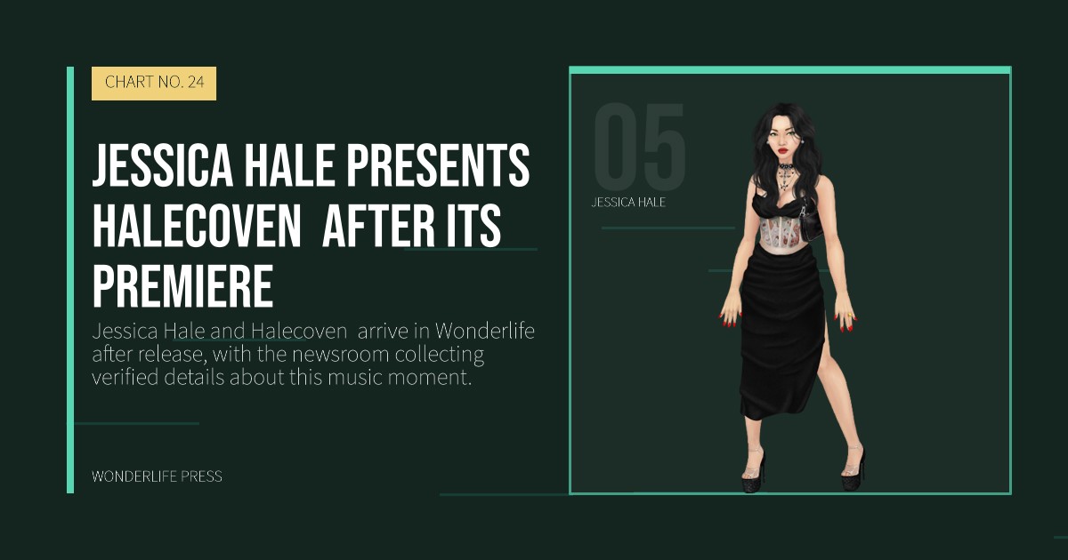 Wonderlife Press: Jessica Hale presents Halecoven after its premiere. artist portrait. CHART NO. 24.
