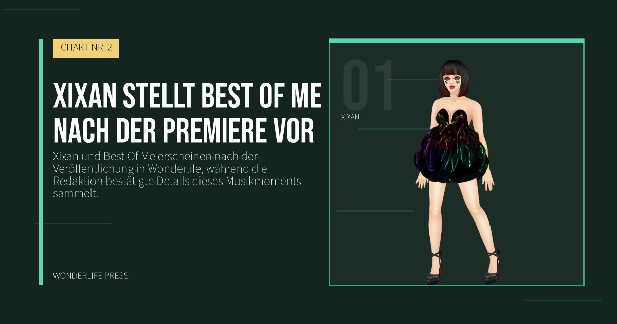Wonderlife Press: Xixan stellt Best Of Me nach der Premiere vor. Künstlerporträt. CHART NR. 2.