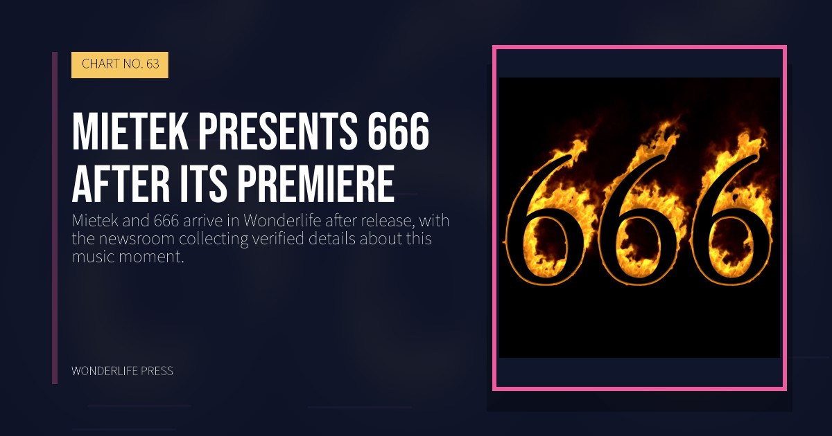 Wonderlife Press: Mietek presents 666 after its premiere. release artwork. CHART NO. 63.