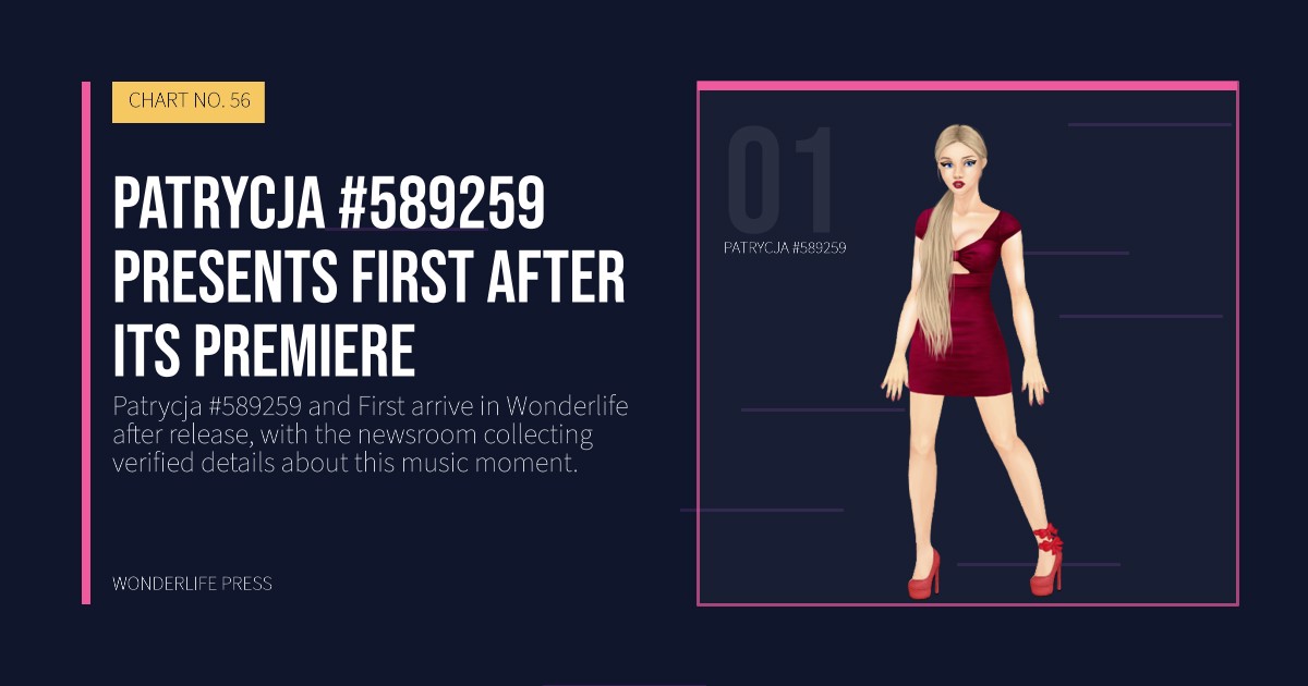 Wonderlife Press: Patrycja #589259 presents First after its premiere. artist portrait. CHART NO. 56.